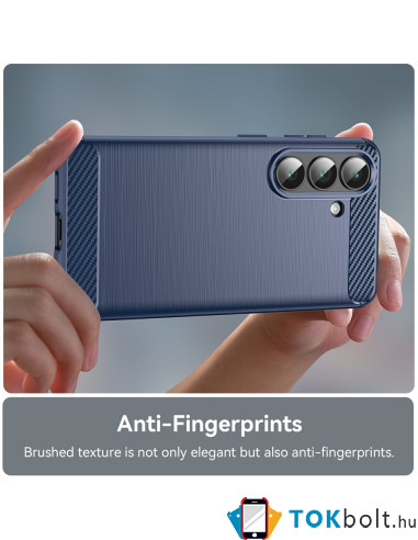 Samsung Galaxy S26 karbon mintás tok - KÉK