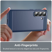 Samsung Galaxy S26 karbon mintás tok - KÉK