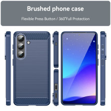 Samsung Galaxy S26 karbon mintás tok - KÉK