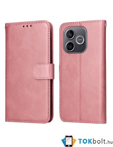 Oldalra nyíló tok Honor 600 Lite telefonhoz - RÓZSAARANY