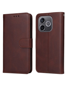 Oldalra nyíló tok Honor 600 Lite telefonhoz - BARNA