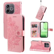 Dombornyomott mandala mintás notesztok Honor 600 Lite telefonhoz - RÓZSAARANY