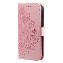 Dombornyomott mandala mintás notesztok Honor 600 Lite telefonhoz - RÓZSAARANY