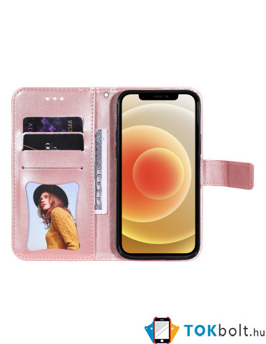 Dombornyomott mandala mintás notesztok Honor 600 Lite telefonhoz - RÓZSAARANY