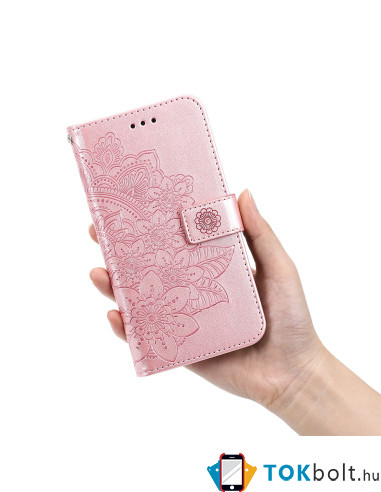 Dombornyomott mandala mintás notesztok Honor 600 Lite telefonhoz - RÓZSAARANY