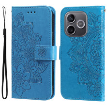 Dombornyomott mandala mintás notesztok Honor 600 Lite telefonhoz - KÉK