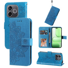 Dombornyomott mandala mintás notesztok Honor 600 Lite telefonhoz - KÉK