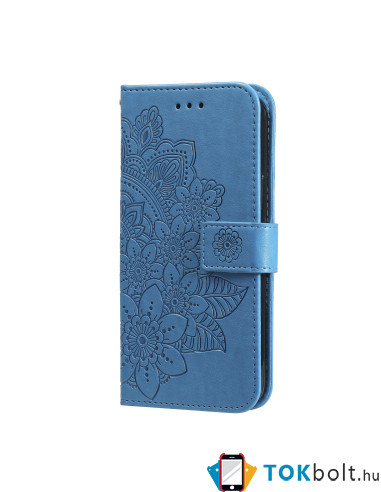 Dombornyomott mandala mintás notesztok Honor 600 Lite telefonhoz - KÉK