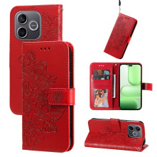 Dombornyomott mandala mintás notesztok Honor 600 Lite telefonhoz - PIROS