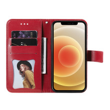 Dombornyomott mandala mintás notesztok Honor 600 Lite telefonhoz - PIROS