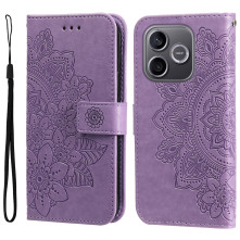 Dombornyomott mandala mintás notesztok Honor 600 Lite telefonhoz - LILA