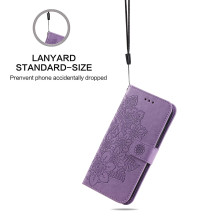 Dombornyomott mandala mintás notesztok Honor 600 Lite telefonhoz - LILA
