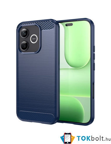 Honor 600 Lite karbon mintás tok - KÉK