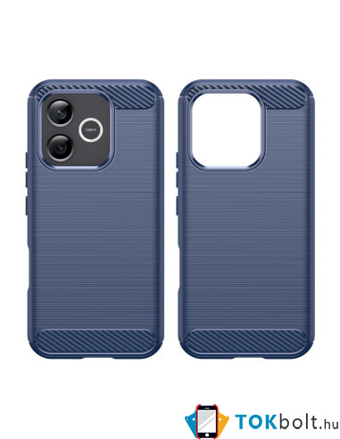 Honor 600 Lite karbon mintás tok - KÉK