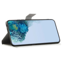 Oldalra nyíló mintás telefontok Samsung Galaxy A37 telefonhoz - RÓZSASZÍN PILLANGÓ