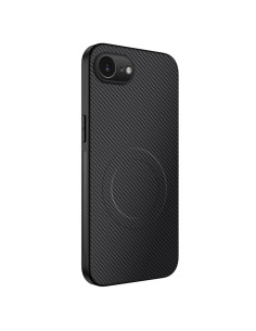 Apple iPhone 17e karbon mintás tok - FEKETE