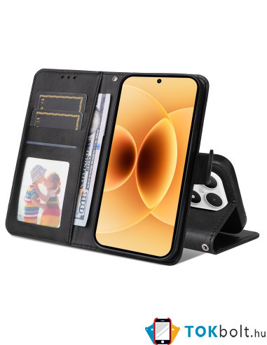 Oldalra nyíló tok Xiaomi 17 telefonhoz - FEKETE