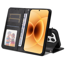 Oldalra nyíló tok Xiaomi 17 telefonhoz - FEKETE