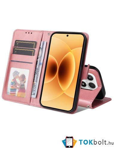 Oldalra nyíló tok Xiaomi 17 telefonhoz - RÓZSAARANY