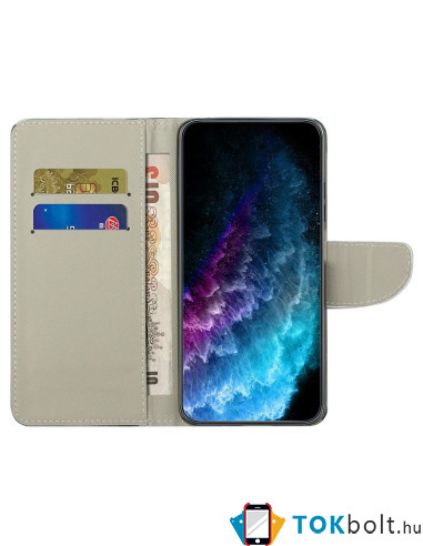 Oldalra nyíló mintás telefontok Samsung Galaxy A17 telefonhoz - PILLANGÓ