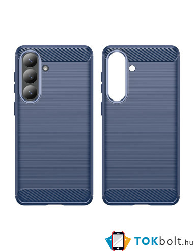 Samsung Galaxy S26+ karbon mintás tok - KÉK