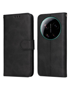 Oldalra nyíló tok Xiaomi 17 Ultra telefonhoz - FEKETE