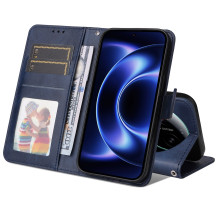 Oldalra nyíló tok Xiaomi 17 Ultra telefonhoz - KÉK