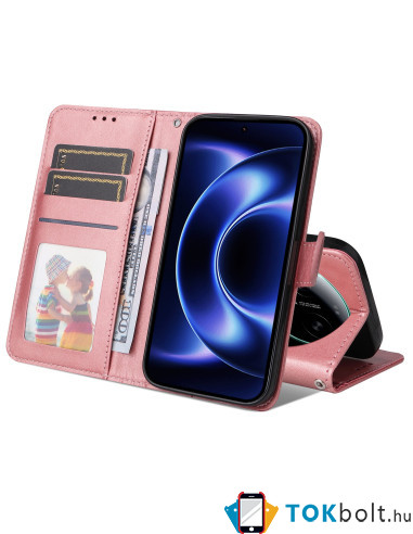 Oldalra nyíló tok Xiaomi 17 Ultra telefonhoz - RÓZSAARANY