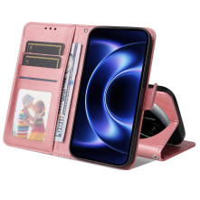 Oldalra nyíló tok Xiaomi 17 Ultra telefonhoz - RÓZSAARANY