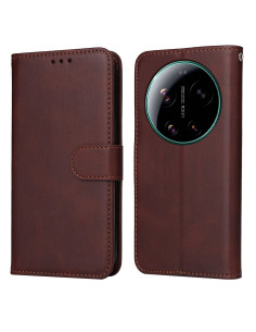 Oldalra nyíló tok Xiaomi 17 Ultra telefonhoz - BARNA