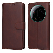 Oldalra nyíló tok Xiaomi 17 Ultra telefonhoz - BARNA