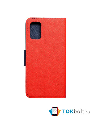 FANCY BOOK oldalra nyíló tok Samsung Galaxy A37 telefonhoz - Piros-kék
