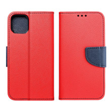 FANCY BOOK oldalra nyíló tok Samsung Galaxy A37 telefonhoz - Piros-kék