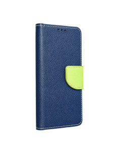 FANCY BOOK oldalra nyíló tok Samsung Galaxy A37 telefonhoz - Kék-lime
