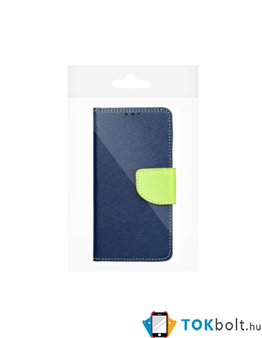 FANCY BOOK oldalra nyíló tok Samsung Galaxy A37 telefonhoz - Kék-lime