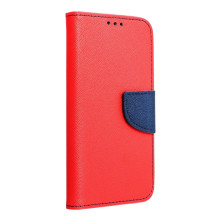 FANCY BOOK oldalra nyíló tok Samsung Galaxy A57 telefonhoz - Piros-kék