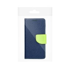 FANCY BOOK oldalra nyíló tok Samsung Galaxy A57 telefonhoz - Kék-lime