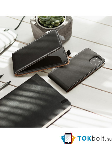 SLIM FLEXI Flip tok Samsung Galaxy A57 5G 5G telefonhoz - Fekete