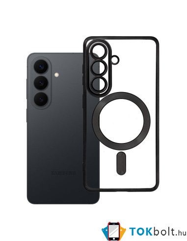MagSafe kompatibilis ütésálló TPU tok Samsung Galaxy S26 telefonhoz - FEKETE