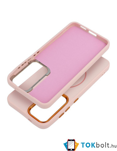 MagSafe kompatibilis ütésálló TPU tok Samsung Galaxy A37 telefonhoz - RÓZSASZÍN