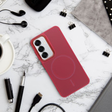 MagSafe kompatibilis ütésálló TPU tok Samsung Galaxy A57 telefonhoz - MAGENTA