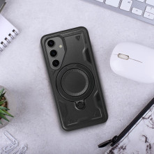 Frost Armor masszív telefontok gyűrűvel Samsung Galaxy A57 5G telefonhoz - FEKETE