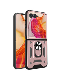 Kemény műanyag és rugalmas TPU hibrid tok Motorola Razr 70 telefonhoz - RÓZSAARANY