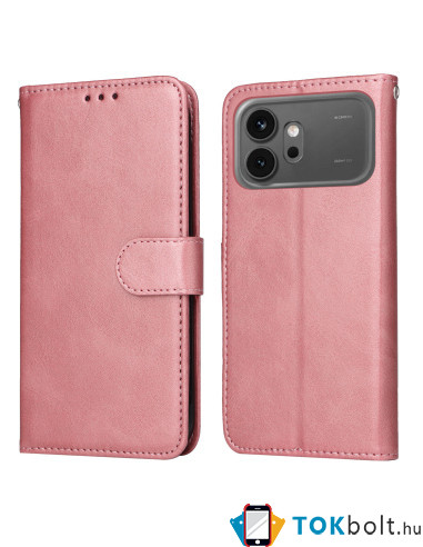 Oldalra nyíló tok Honor 600 / 600 Pro telefonhoz - RÓZSASZÍN