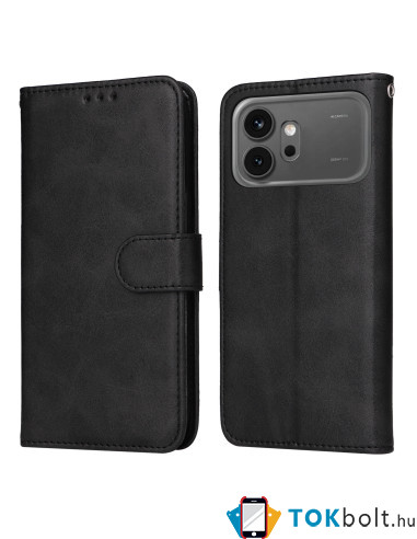 Oldalra nyíló tok Honor 600 / 600 Pro telefonhoz - FEKETE