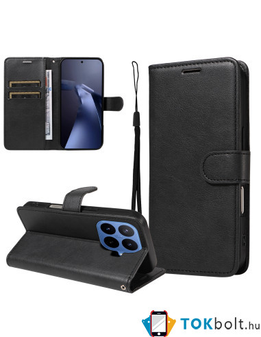 Oldalra nyíló tok Xiaomi 17T telefonhoz - FEKETE