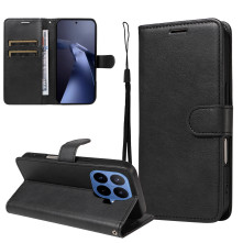Oldalra nyíló tok Xiaomi 17T telefonhoz - FEKETE