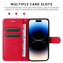 Oldalra nyíló tok Xiaomi 17T telefonhoz - PIROS