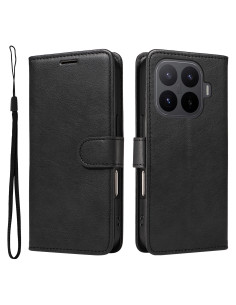 Oldalra nyíló tok Xiaomi 17T Pro telefonhoz - FEKETE