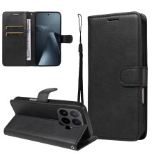 Oldalra nyíló tok Xiaomi 17T Pro telefonhoz - FEKETE